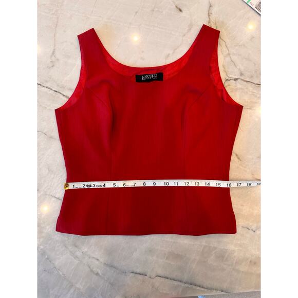 NWT Kasper Suit Size 8 Red Tweed 3-Piece Suit Skirt Christmas Holiday Party - Picture 10 of 14